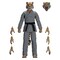 Zoo Jitsu Fighters 6 Inch Action Figure | Tiago the Tiger with Gray Gi